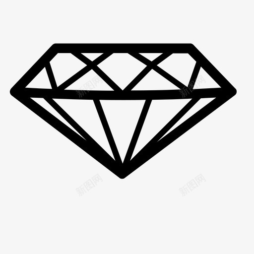 钻石贵重戒指图标svg_新图网 https://ixintu.com 宝石 戒指 硬质 碳 订婚 贵重 钻石 镶嵌面