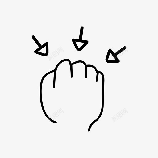 折叠计数手势图标svg_新图网 https://ixintu.com gui ux ux用户界面 手 手势 折叠 计数