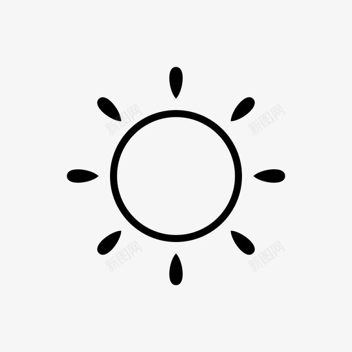 太阳温暖晴朗图标svg_新图网 https://ixintu.com 亮度 光 夏天 天气 太阳 春天 晴朗 晴空 温暖 热 预报