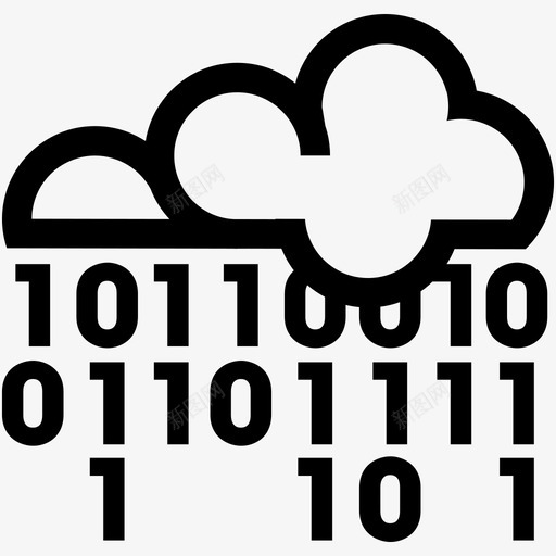 开放数据云数据云图标svg_新图网 https://ixintu.com 云 代码 信息 开放数据 数字 数据云 矩阵