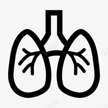 肺人肺人体解剖学图标图标