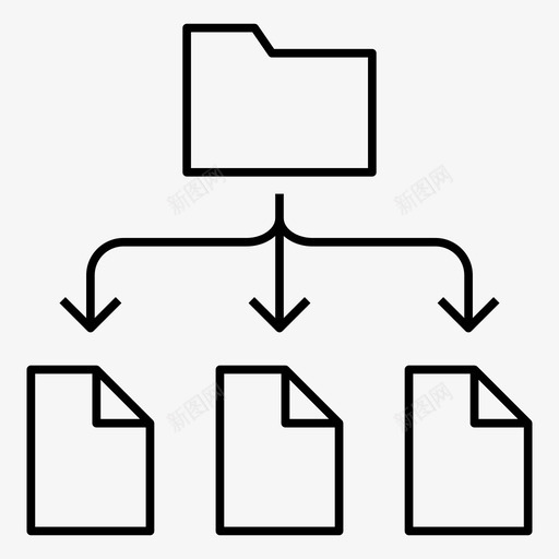 文件工作职业图标svg_新图网 https://ixintu.com 人员 关系 办公室内部 大纲 工作 文件 组织结构图 职业 责任 部分