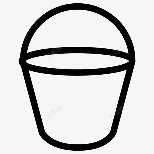 桶标志形状图标svg_新图网 https://ixintu.com 工具 形状 插图 携带 标志 桶 物体 线图标 设计
