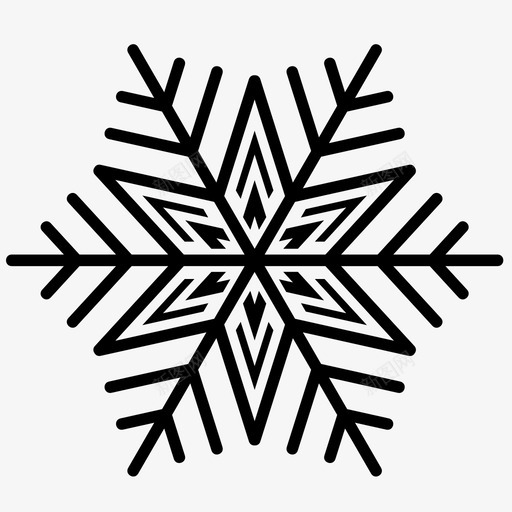 雪花冬季季节图标svg_新图网 https://ixintu.com 假日 冬季 冷冻 图案 季节 装饰 设计 雪花