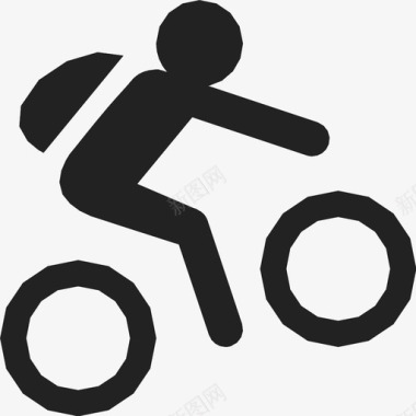骑自行车健身运动图标图标