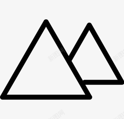 金字塔三角形旅游景点图标图标
