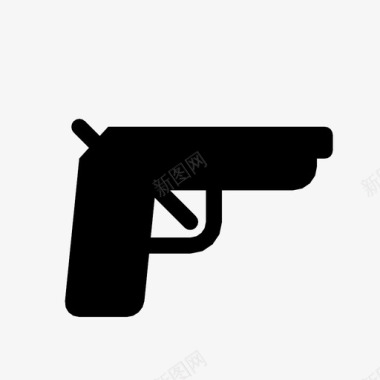 枪触发器简单图标图标
