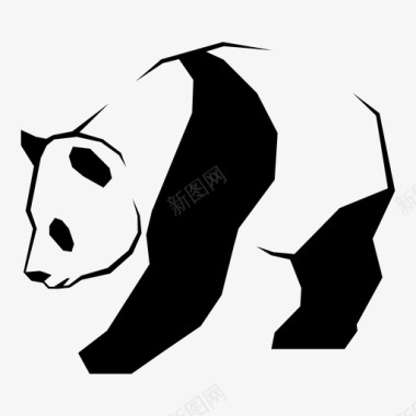 熊猫熊猫熊几何熊猫图标图标