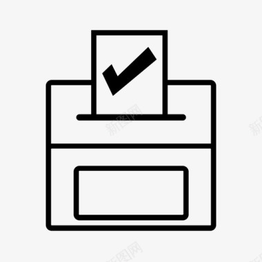 投票箱复选标记民主图标图标