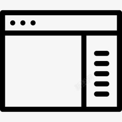 浏览器侧边栏用户界面窗口侧边栏图标高清图片