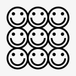 小组icon笑脸笑脸图案图案图标高清图片