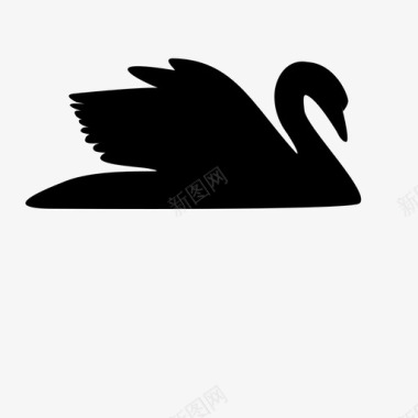 天鹅动物鸟类图标图标