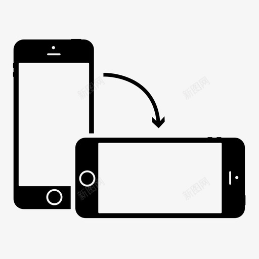 旋转手机转动你的手机转手机图标svg_新图网 https://ixintu.com iphone 付费 切换到横向 响应式设计 旋转手机 电话 移动 转动你的手机 转手机