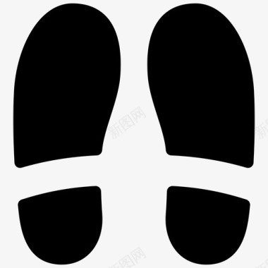 脚印形状鞋子图标图标