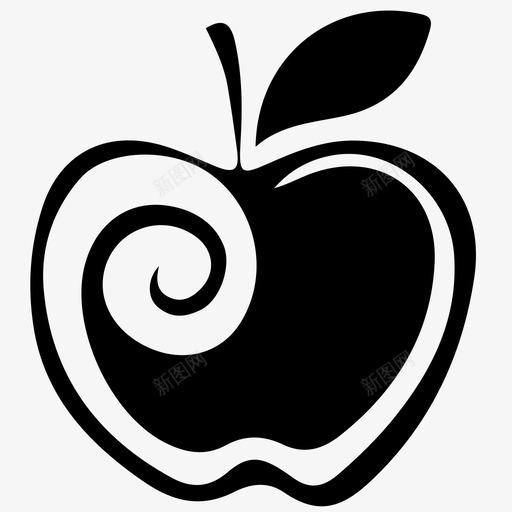 苹果抽象抽象苹果图标svg_新图网 https://ixintu.com 健康 抽象 抽象苹果 插图 苹果 营养 零食 食品