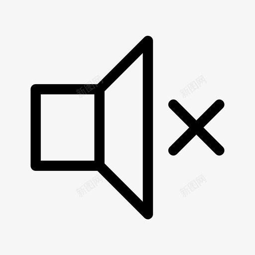 没有声音音乐静音图标svg_新图网 https://ixintu.com 噪音 基本的轮廓图标 没有声音 没有音量 静音 音乐