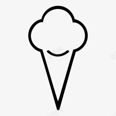 冰淇淋筒糖果点心图标图标