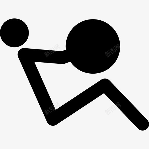举重人体操的侧视图图标svg_新图网 https://ixintu.com 举重 人 体操的侧视图