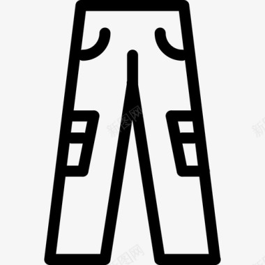 裤子线条图标男性图标