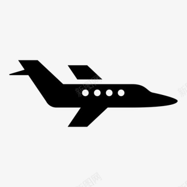 私人飞机旅行运输图标图标