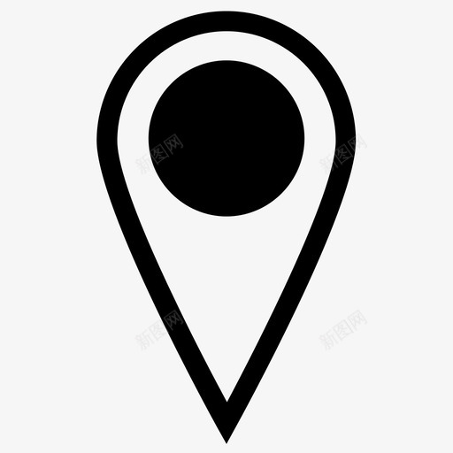 地图标记点销svg_新图网 https://ixintu.com 位置 地图标记 地图销 指示器 查找器 点 目的地 销