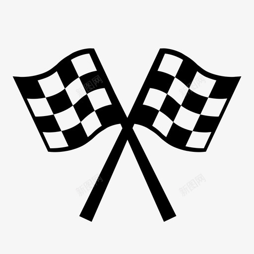赛车旗赛车终点图标svg_新图网 https://ixintu.com 一级方程式 大奖赛 开始 终点 赛车 赛车旗
