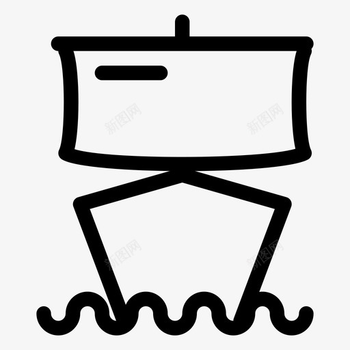 帆船海形状图标svg_新图网 https://ixintu.com 帆船 形状 旅行 旅行者 标志 海 船 运输