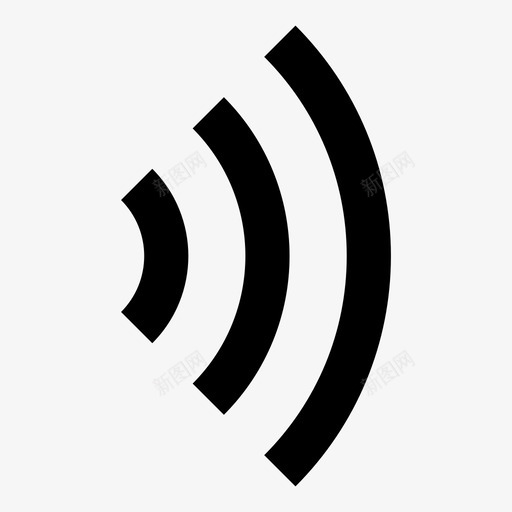 声波说话信号图标svg_新图网 https://ixintu.com 信号 听 噪音 声波 服务 说话 音频 频率