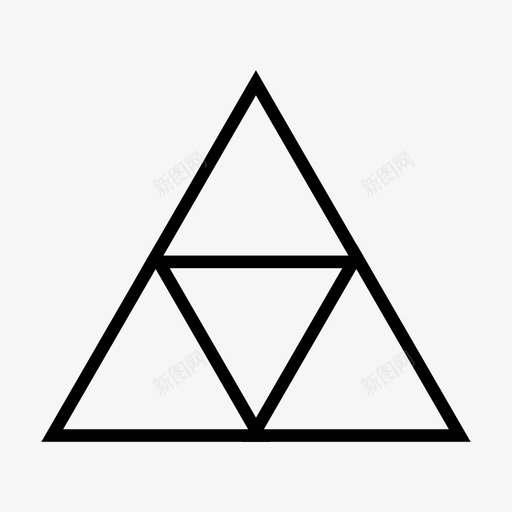 三角形等边等边三角形图标svg_新图网 https://ixintu.com 三角形 几何 符号 等边 等边三角形 管状