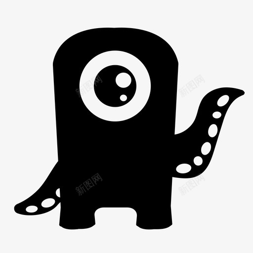 怪物卡通生物图标svg_新图网 https://ixintu.com 卡哇伊 卡通 可爱 怪物 生物 章鱼 触角