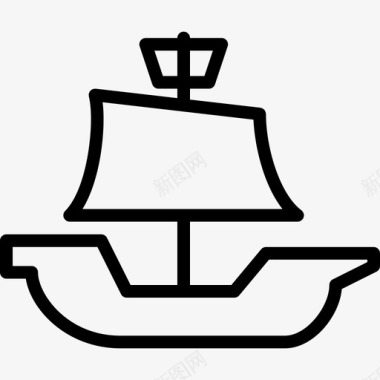 船旅行海上图标图标