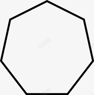 七边形形状几何图标图标