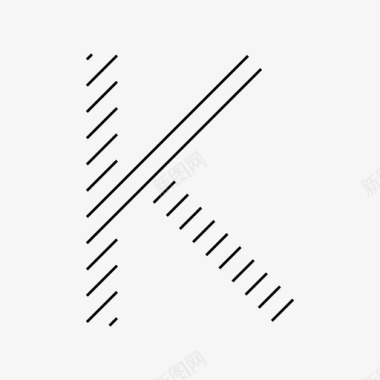 字母k字母细线图标图标