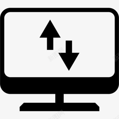 电脑屏幕上下箭头数据图标图标