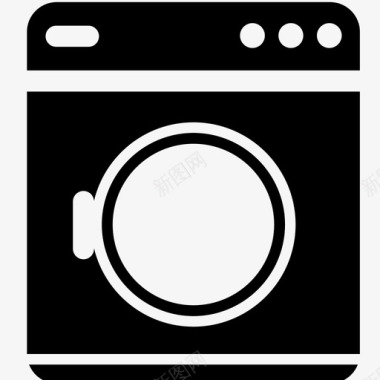 洗衣机干净干净的衣服图标图标