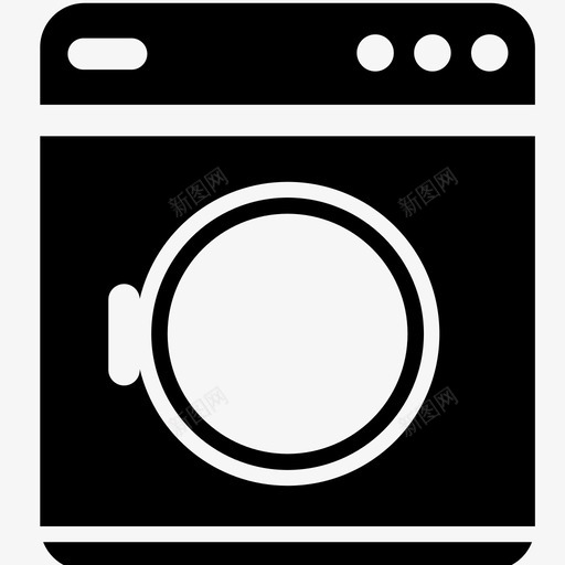 洗衣机干净干净的衣服图标svg_新图网 https://ixintu.com 干净 干净的衣服 洗衣机