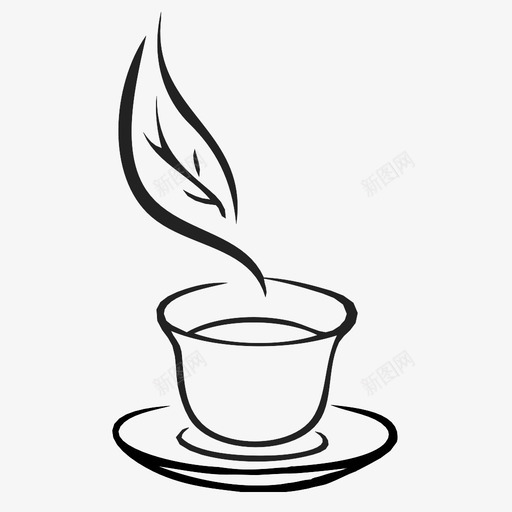 茶饮料咖啡馆图标svg_新图网 https://ixintu.com 咖啡馆 有机 热饮 茶 茶叶 茶杯 饮料