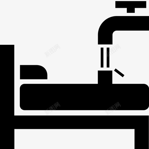 水床睡觉倒水图标svg_新图网 https://ixintu.com 倒水 医疗 填充物 床垫 枕头 水床 水龙头 温床 睡觉