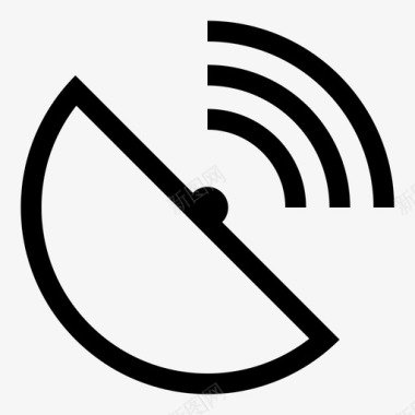 卫星天线wifi信号wifi接收器图标图标