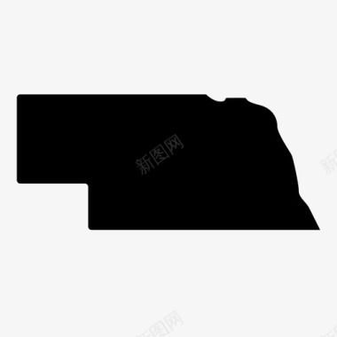 内布拉斯加州美国地理位置图标图标