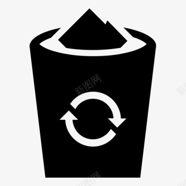 垃圾桶垃圾桶满平面用户界面图标图标