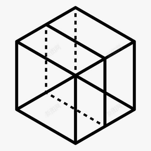 立方体划分透明三维图标svg_新图网 https://ixintu.com poligon 三维 内部 外部 多面体 正方形 立方体划分 透明 长度 骰子