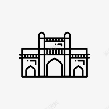 印度之门著名遗产图标图标