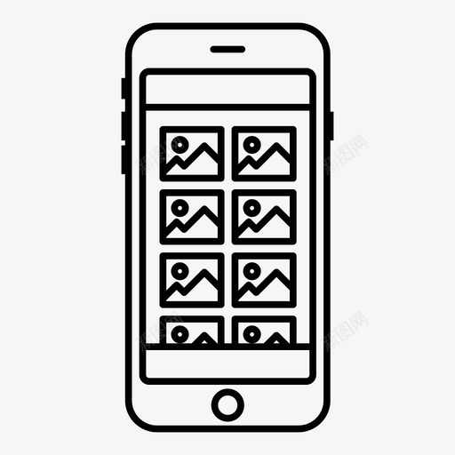 应用程序照片库智能手机图标svg_新图网 https://ixintu.com iphone6 图片 应用程序 手机 智能手机 照片 照片库 相册 移动应用程序