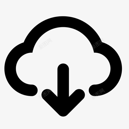 云传输同步图标svg_新图网 https://ixintu.com 下载云 下载器 云下载 云传输 云计算 互联网 传输 保存 同步