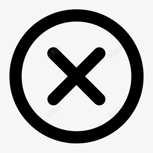 关闭停止删除图标svg_新图网 https://ixintu.com 不允许 停止 关闭 删除 取消 拒绝 禁止 退出按钮