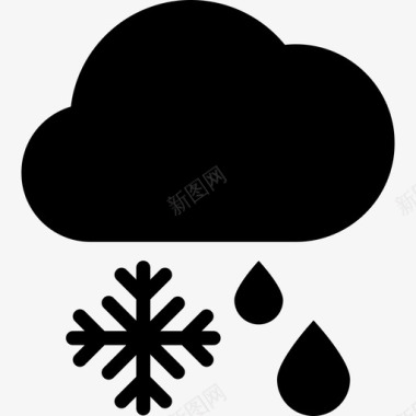 雨雪天气预报雪天气图标图标
