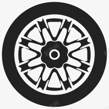 车轮轮圈轮辋图标图标