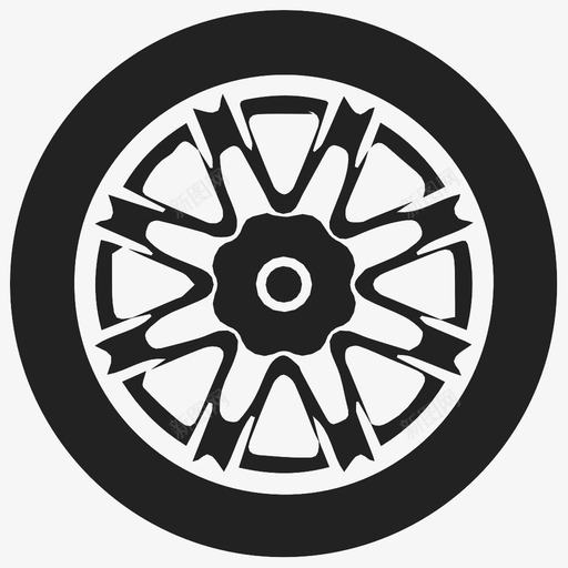 车轮轮圈轮辋图标svg_新图网 https://ixintu.com 圆圈 圆形 圆形框架 旋转 滚动 车轮 轮圈 轮胎 轮辋