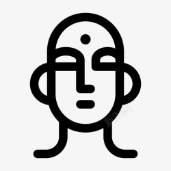 佛的头像矢量佛历史人物头像图标高清图片